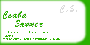 csaba sammer business card